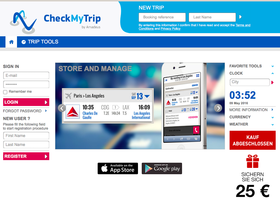 checkmytrip homepage