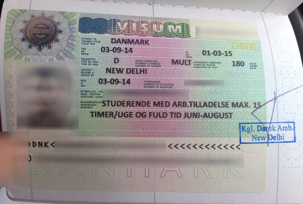 denmark tourist visa convert to work permit