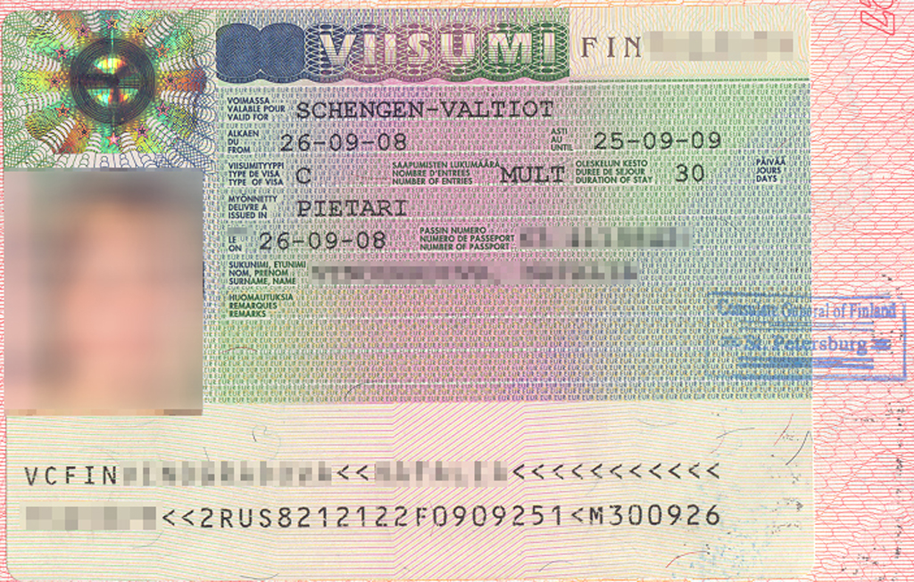 photo size for finland tourist visa