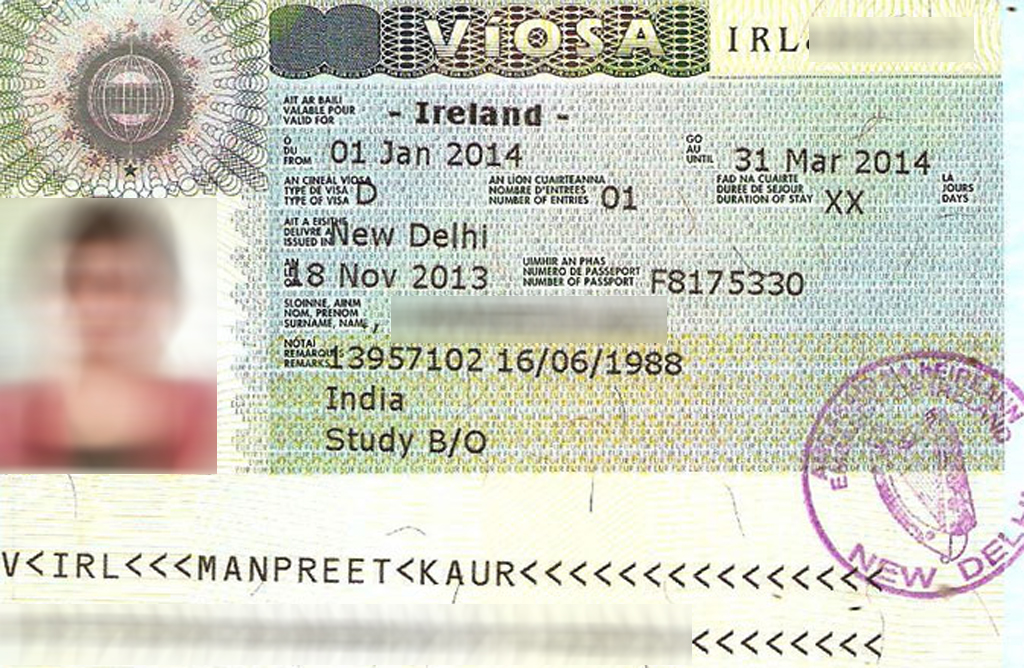 travel document form ireland