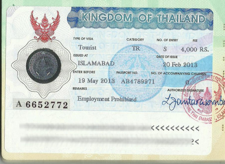 tourist visa thailand kosten